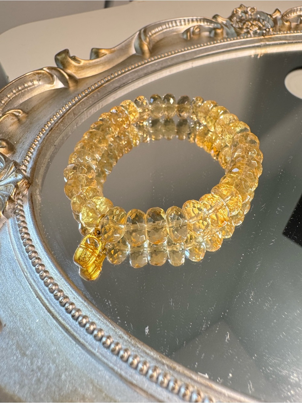 Top-Grade Diamond-Cut Citrine Bracelet